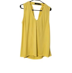 Robert Rodriguez Women's Droped Yellow Sleeveless Top Size M